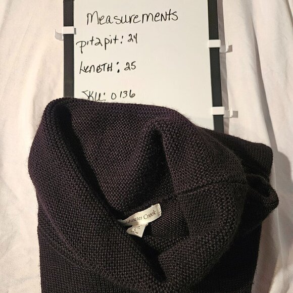 Coldwater creek cowl neck sweater Large Black - Picture 7 of 7